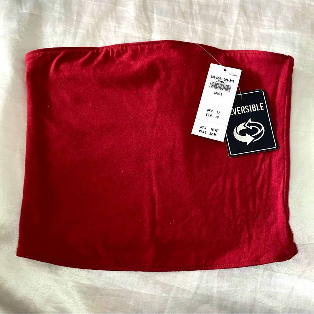 🎅 Hollister ❤️ Red Reversible Tube Top